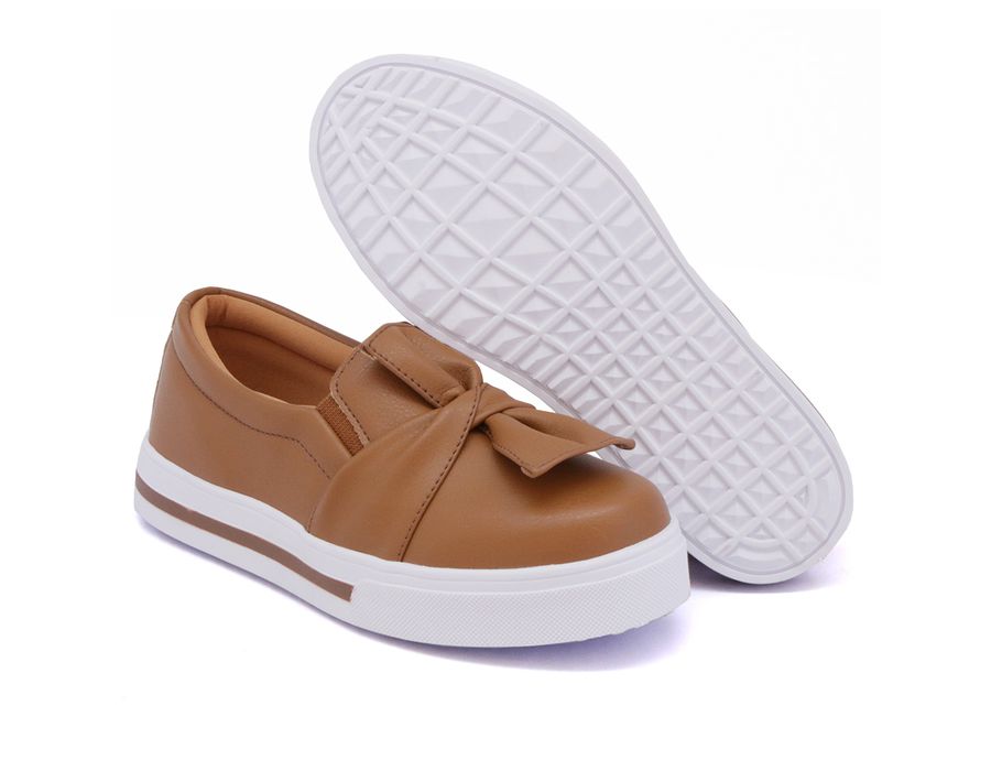 Tênis Iate Alpargata Slip On laço Dk Shoes Caramelo