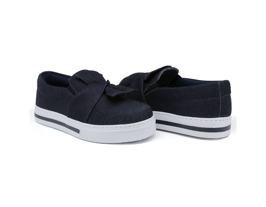 Tênis Iate Alpargata Slip On laço Dk Shoes Jeans Escuro