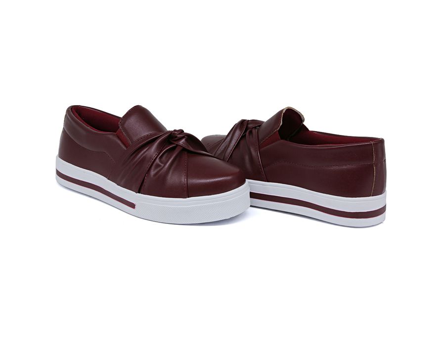 Tênis Iate Slip On Nó Frontal DK Shoes Listra Sola Bordo