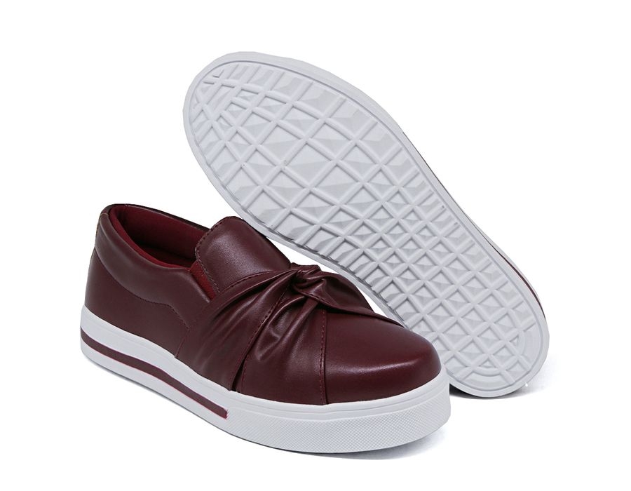 Tênis Iate Slip On Nó Frontal DK Shoes Listra Sola Bordo