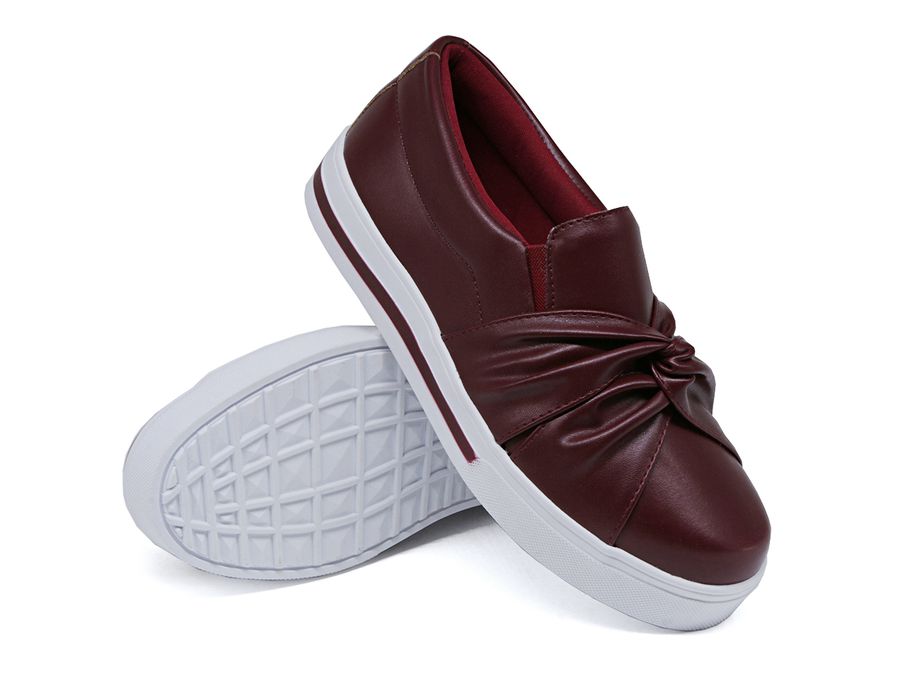 Tênis Iate Slip On Nó Frontal DK Shoes Listra Sola Bordo