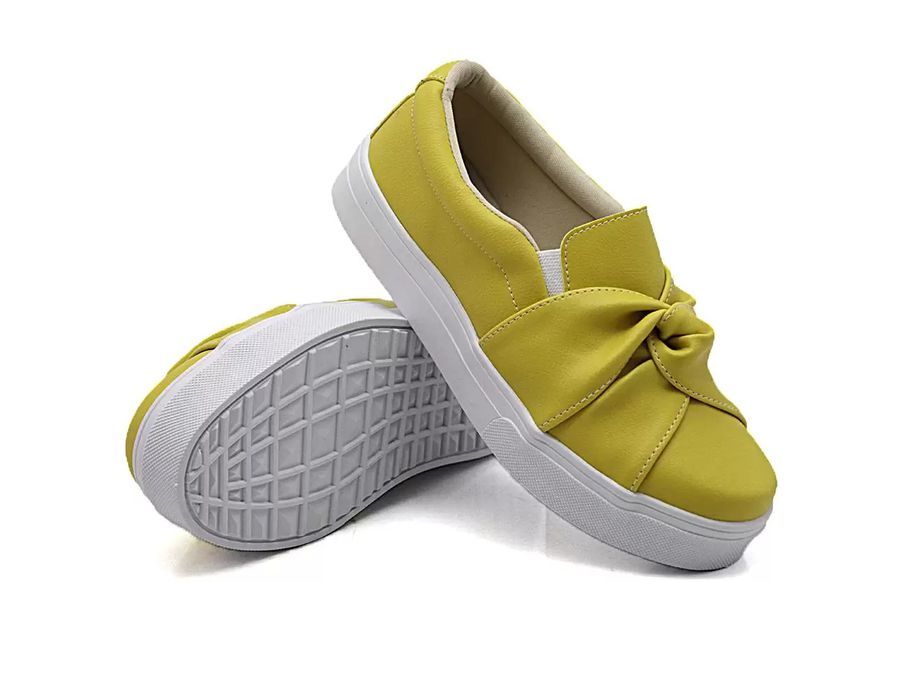 Tênis Iate Slip On Nó Frontal DK Shoes Amarelo