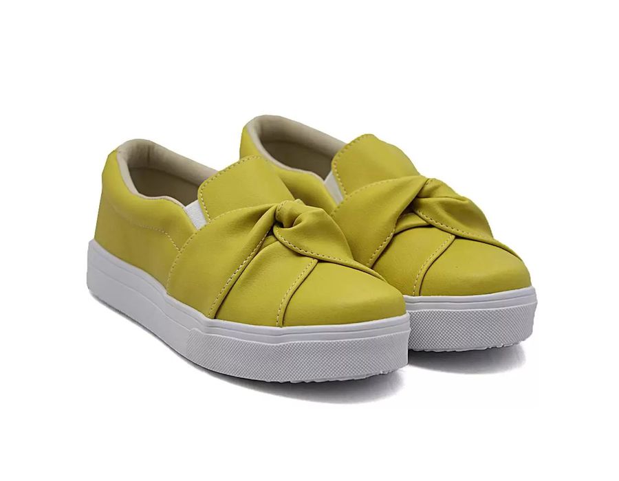 Tênis Iate Slip On Nó Frontal DK Shoes Amarelo