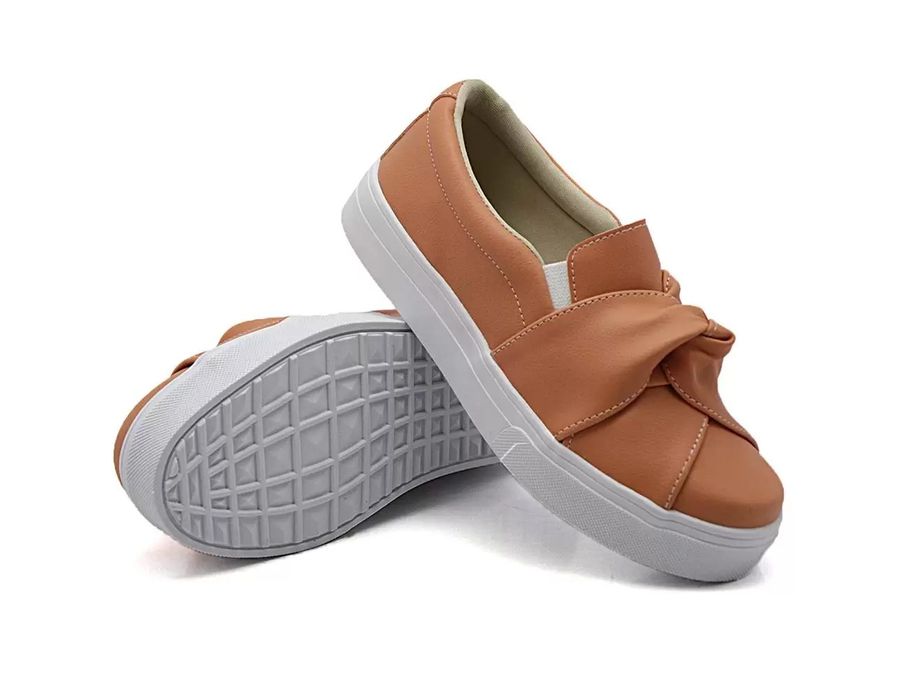 Tênis Iate Slip On Nó Frontal DK Shoes Laranja