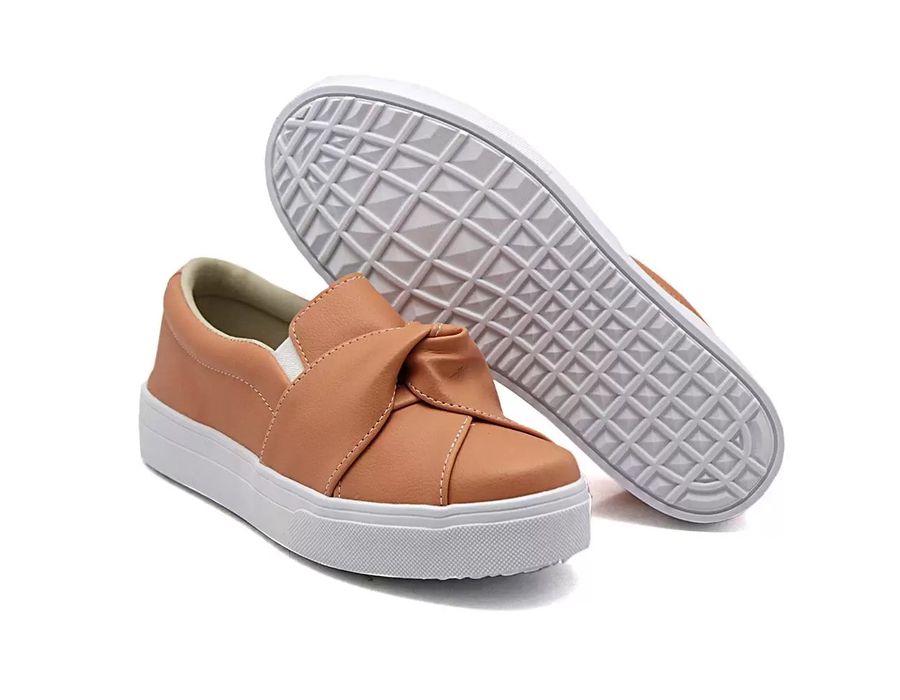 Tênis Iate Slip On Nó Frontal DK Shoes Laranja
