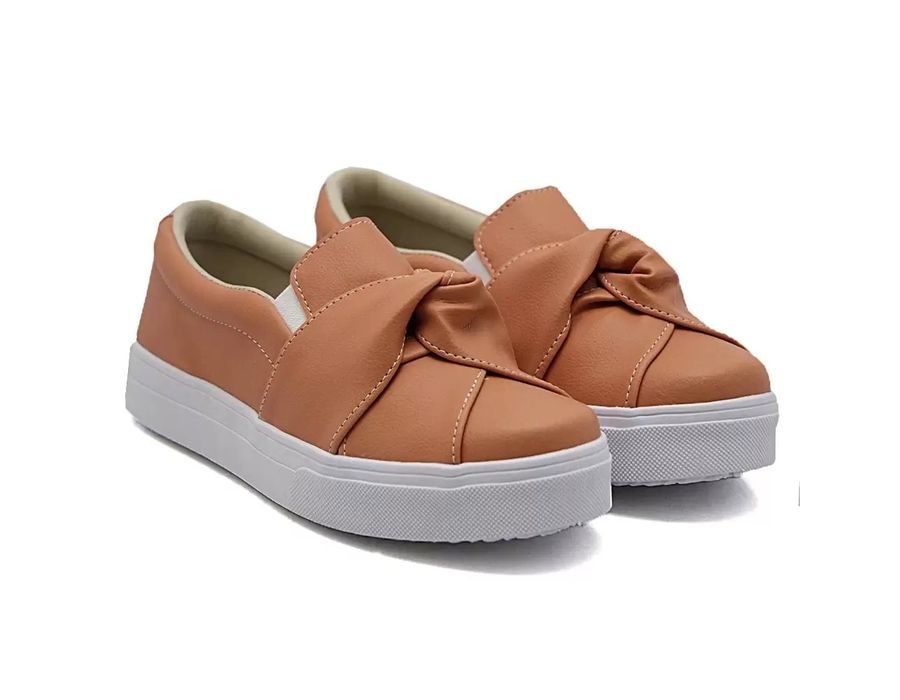 Tênis Iate Slip On Nó Frontal DK Shoes Laranja