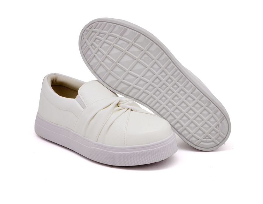 Tênis Iate Slip On Nó Frontal DK Shoes Branco