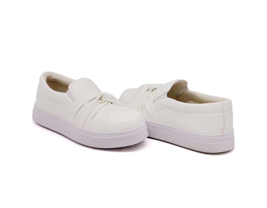Tênis Iate Slip On Nó Frontal DK Shoes Branco