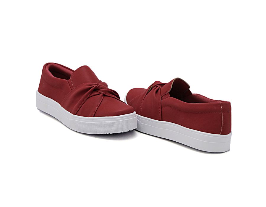 Tênis Iate Slip On Nó Frontal DK Shoes Vermelho