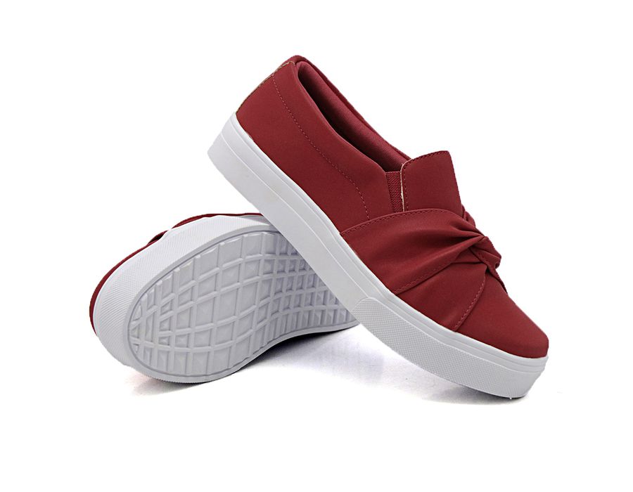 Tênis Iate Slip On Nó Frontal DK Shoes Vermelho