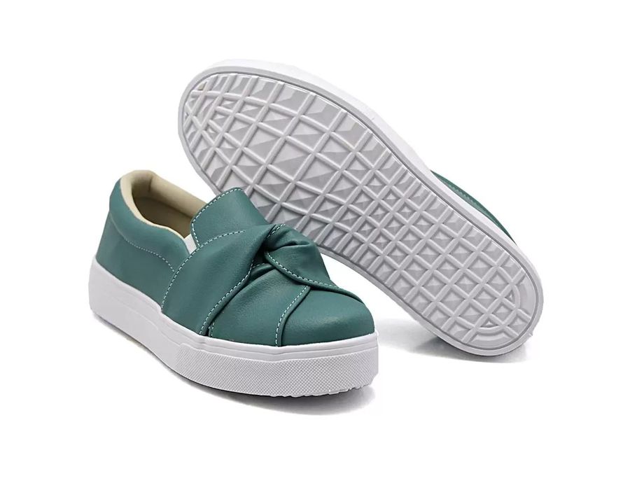 Tênis Iate Slip On Nó Frontal DK Shoes Verde