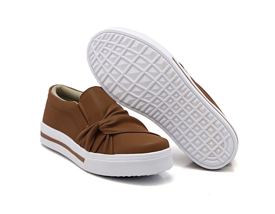 Tênis Slip On Nó Lateral Dk Shoes Chocolate