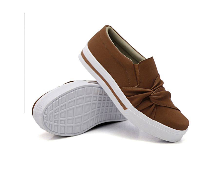 Tênis Slip On Nó Lateral Dk Shoes Chocolate