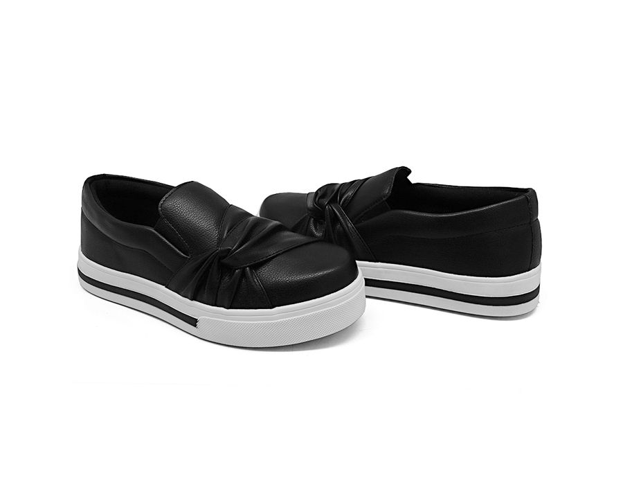 Tênis Slip On Nó Lateral Dk Shoes Preto
