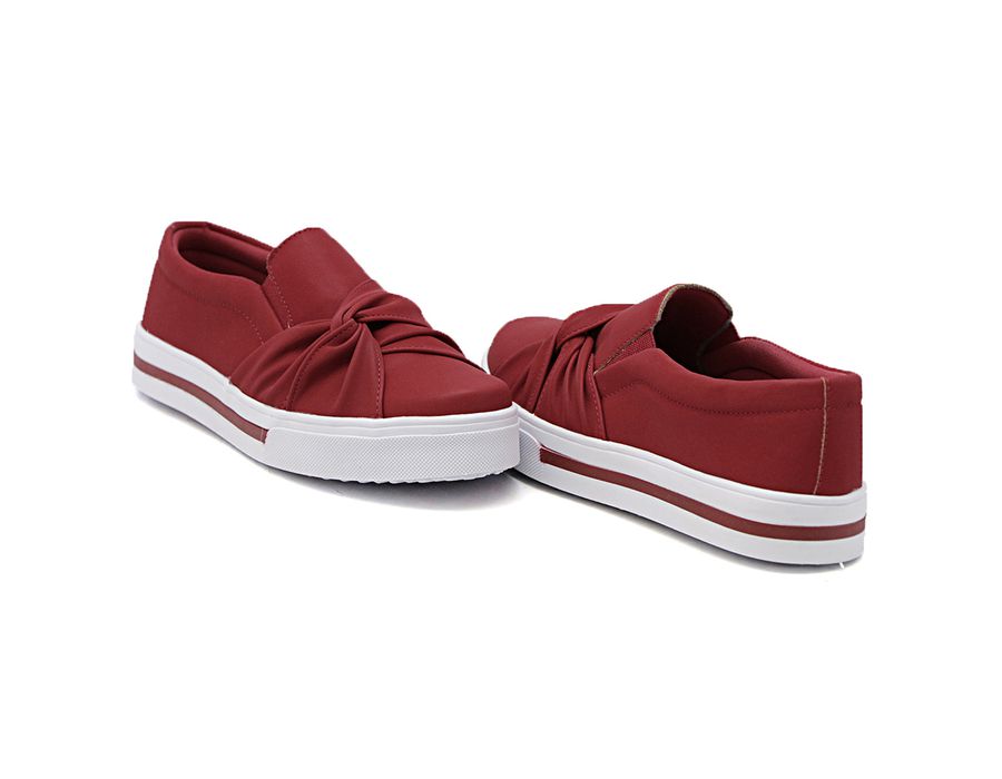 Tênis Slip On Nó Lateral Dk Shoes Vermelho