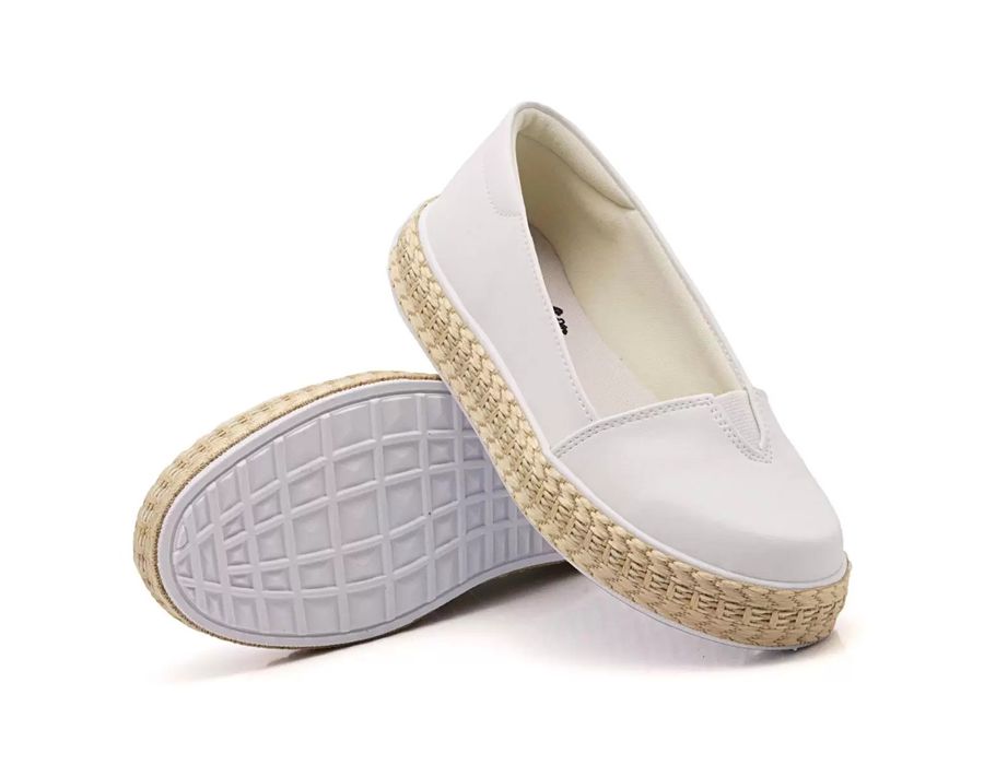 Tênis Sapatilha Feminino Dk Shoes Detalhe Corda Branco