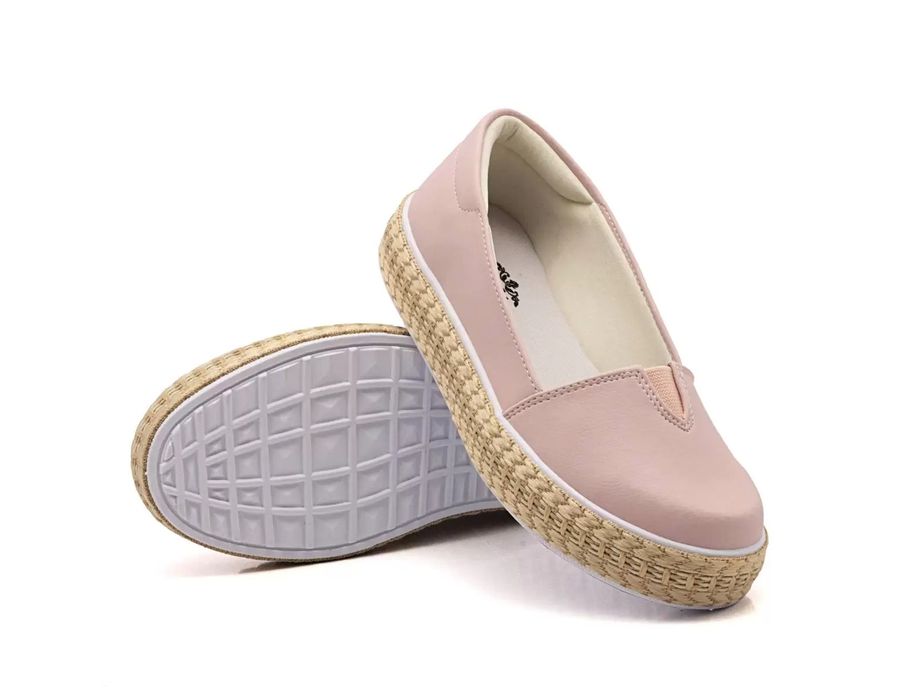 Tênis Sapatilha Feminino Dk Shoes Detalhe Corda Rose