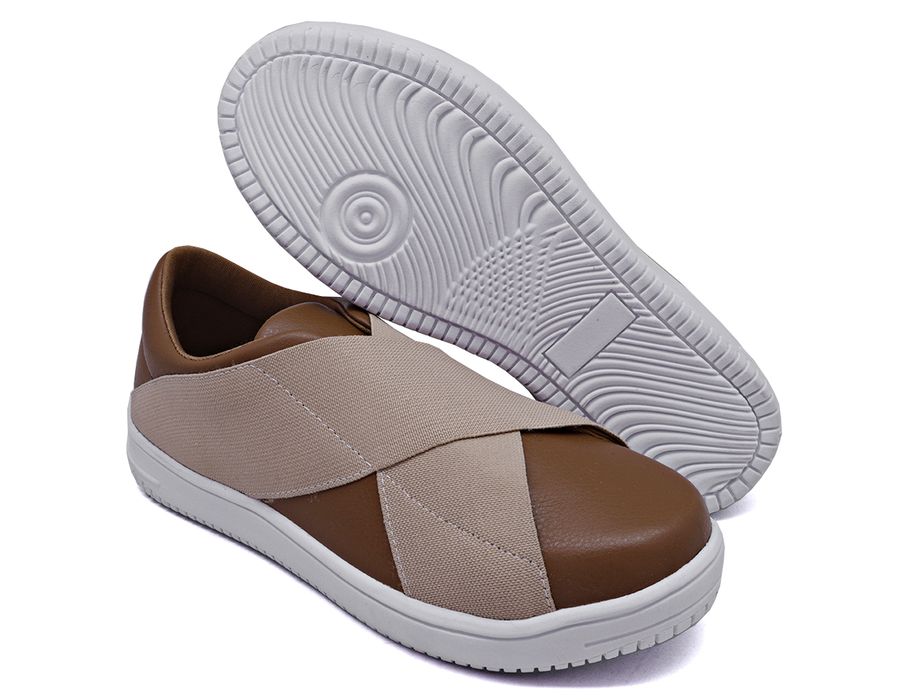 Tênis Siena Elástico Dk Shoes Caramelo
