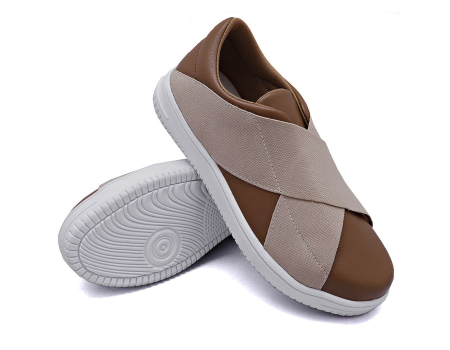 Tênis Siena Elástico Dk Shoes Caramelo