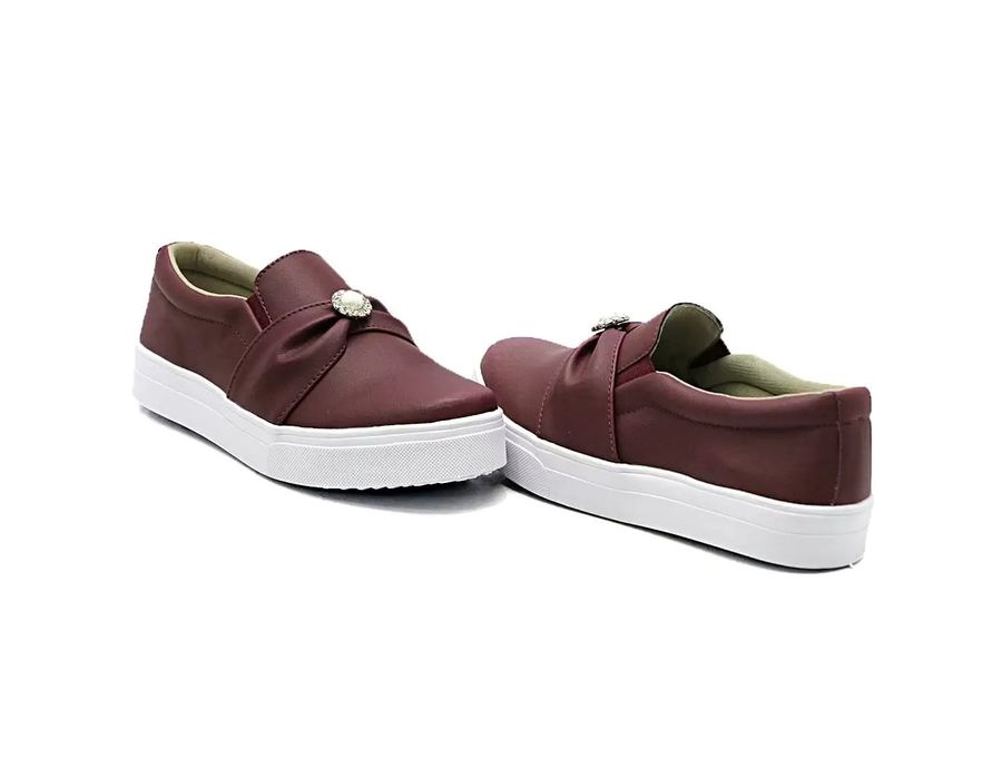 Tênis Slip On Dk Shoes Pérola Bordo