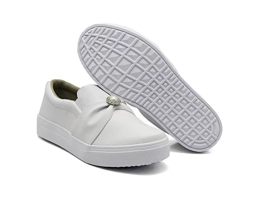 Tênis Slip On Dk Shoes Pérola Branco
