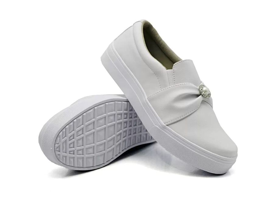 Tênis Slip On Dk Shoes Pérola Branco
