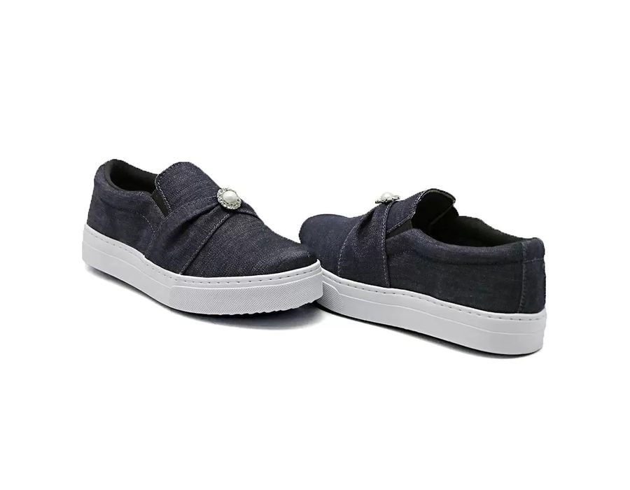 Tênis Slip On Dk Shoes Pérola Jeans Escuro