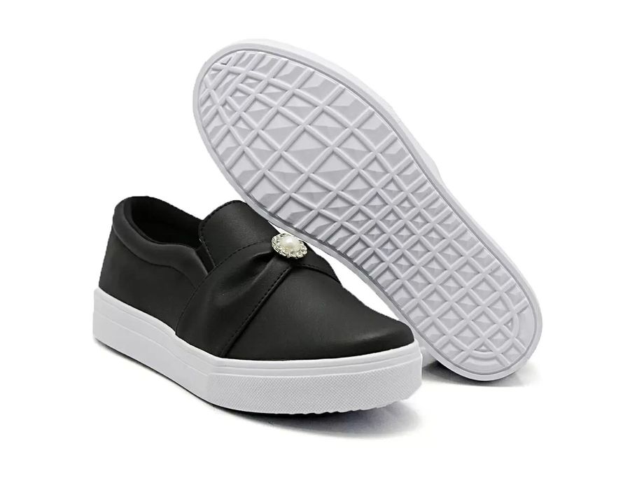 Tênis Slip On Dk Shoes Pérola Preto