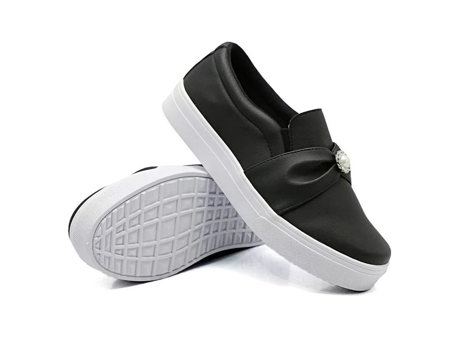 Tênis Slip On Dk Shoes Pérola Preto