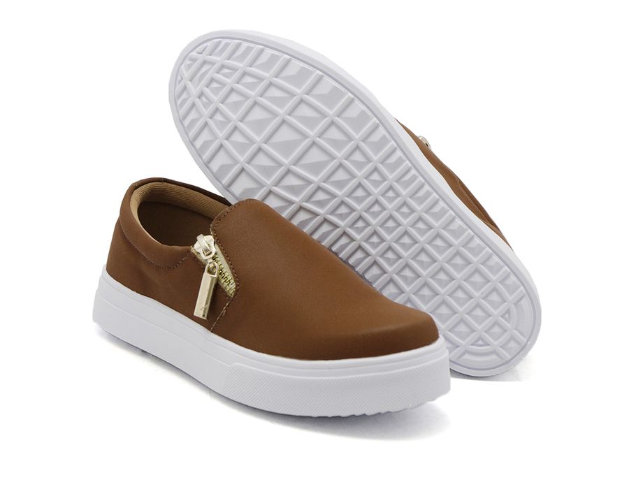 Tênis Slip On Zíper Lateral Dk Shoes Chocolate