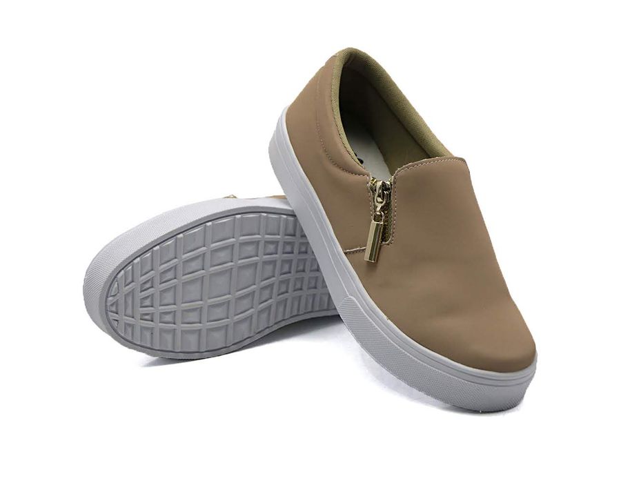 Tênis Slip On Zíper Lateral Dk Shoes Rose