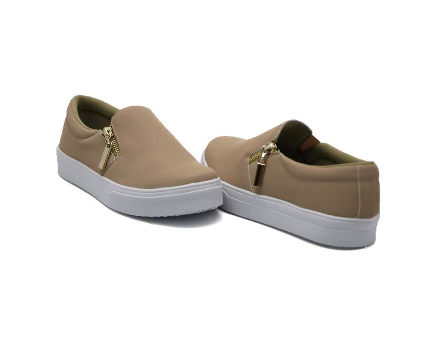 Tênis Slip On Zíper Lateral Dk Shoes Rose