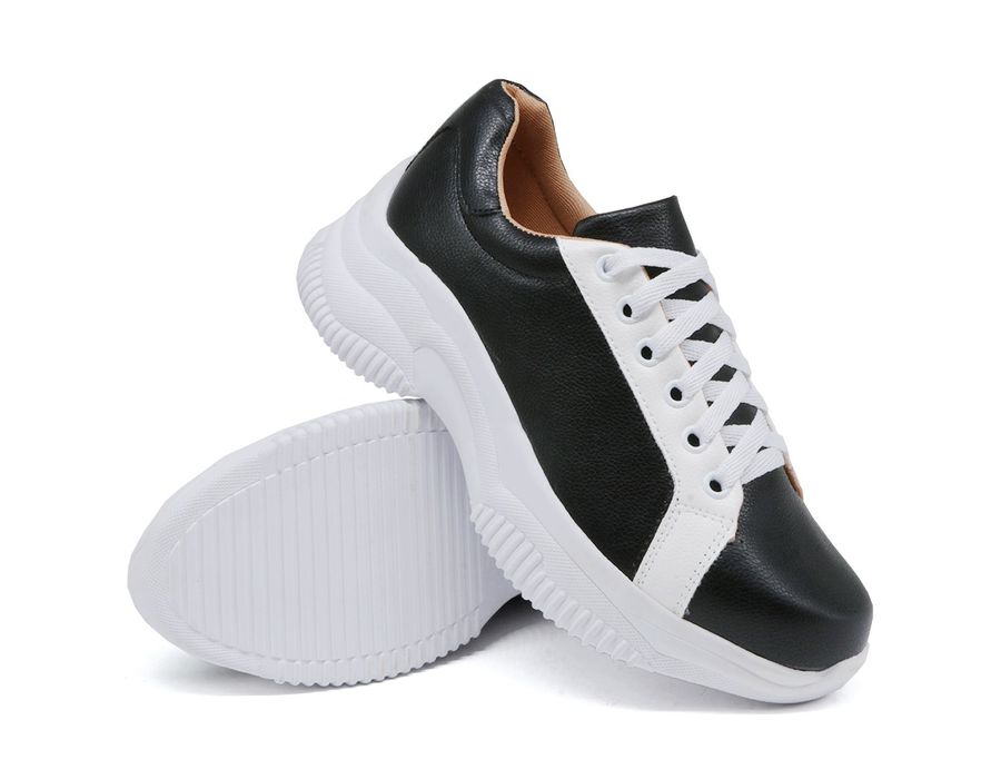Tênis Cadarços Chunky Casual Dkshoes Preto Branco