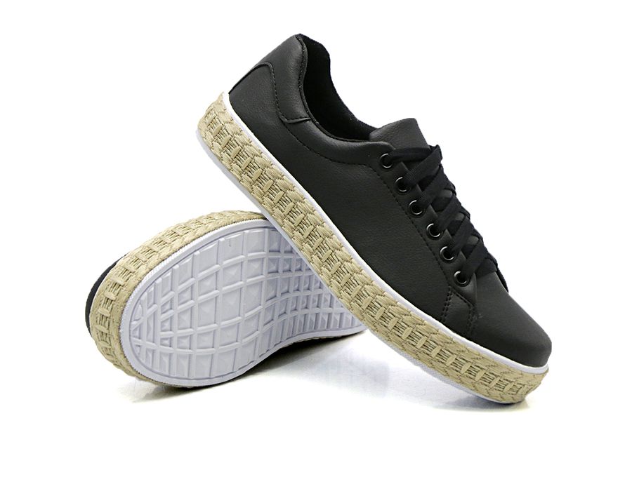 Tênis Liso Pietra Corda Dk Shoes Preto
