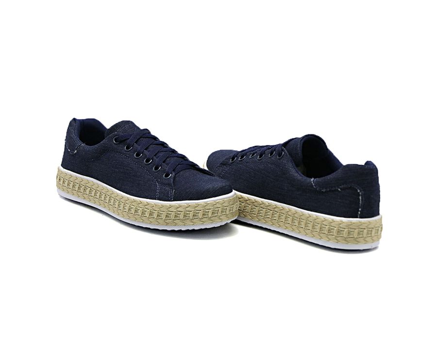 Tênis Liso Pietra Corda Dk Shoes Jeans Escuro