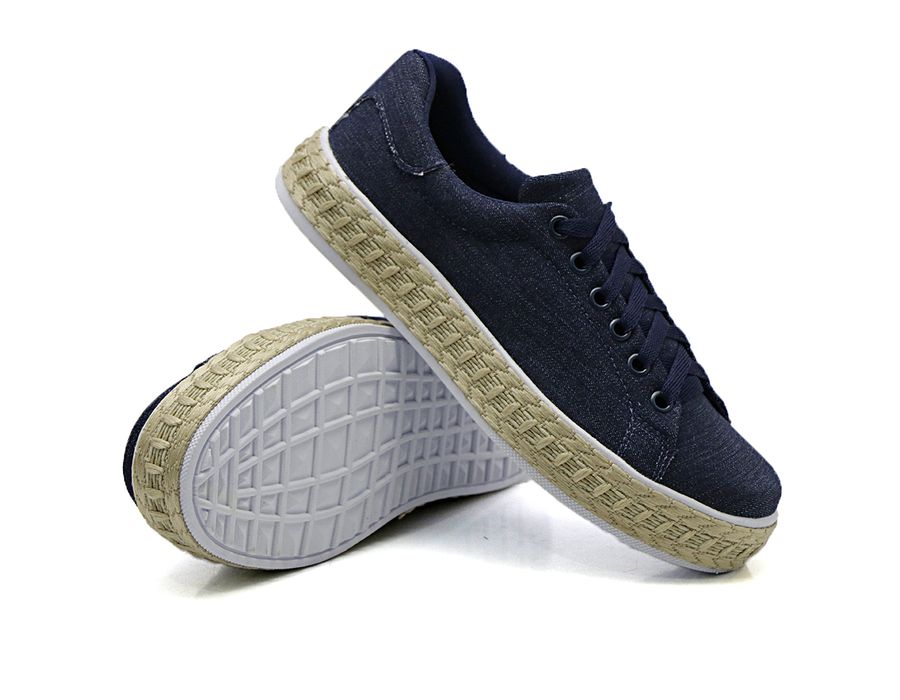 Tênis Liso Pietra Corda Dk Shoes Jeans Escuro