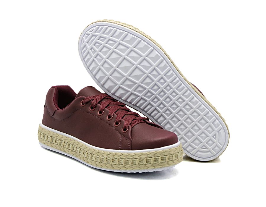 Tênis Liso Pietra Corda Dk Shoes Bordo