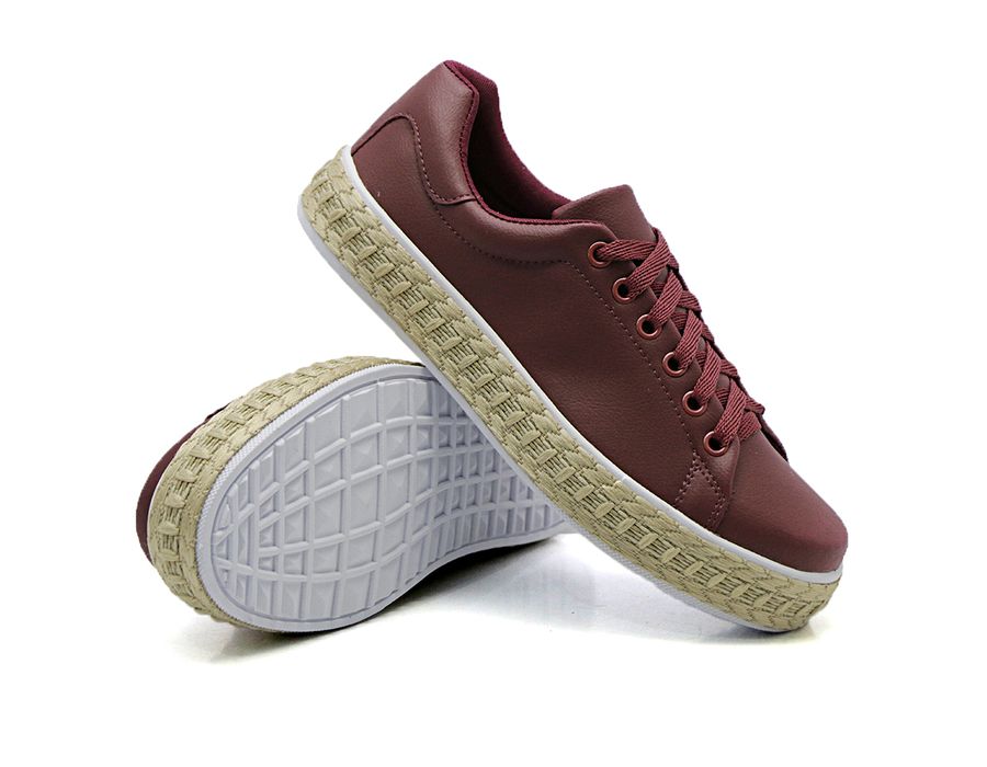 Tênis Liso Pietra Corda Dk Shoes Bordo