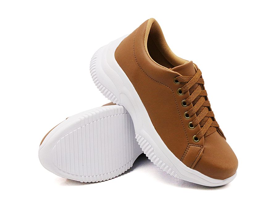 Tênis Siena Chunky Liso DK Shoes Lançamento Caramelo