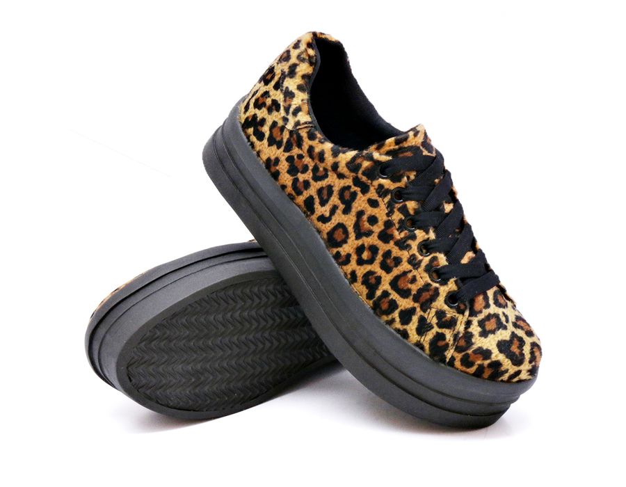 Tênis Meninas Casual Dk shoes Onça Flat Form Calçados Onça