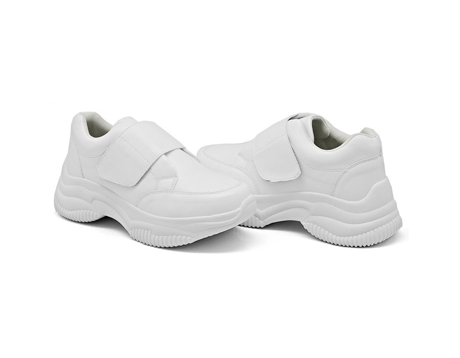 Tênis Chunky Casual Dk shoes Tira Auto Colante Branco
