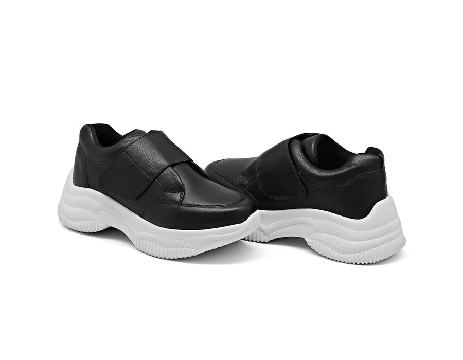 Tênis Chunky Casual Dk shoes Tira Auto Colante Preto