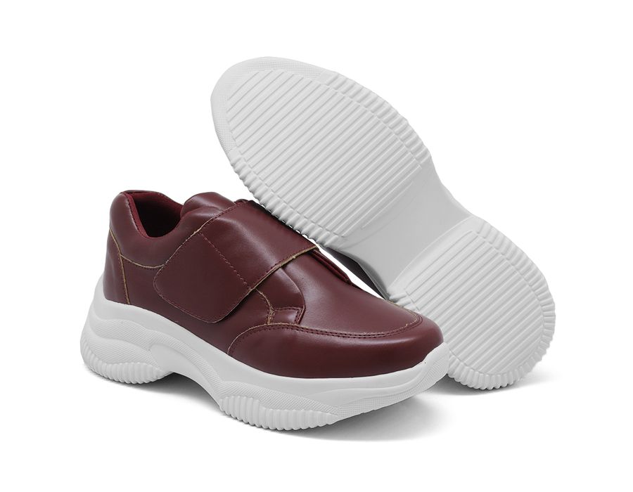 Tênis Chunky Casual Dk shoes Tira Auto Colante Bordo