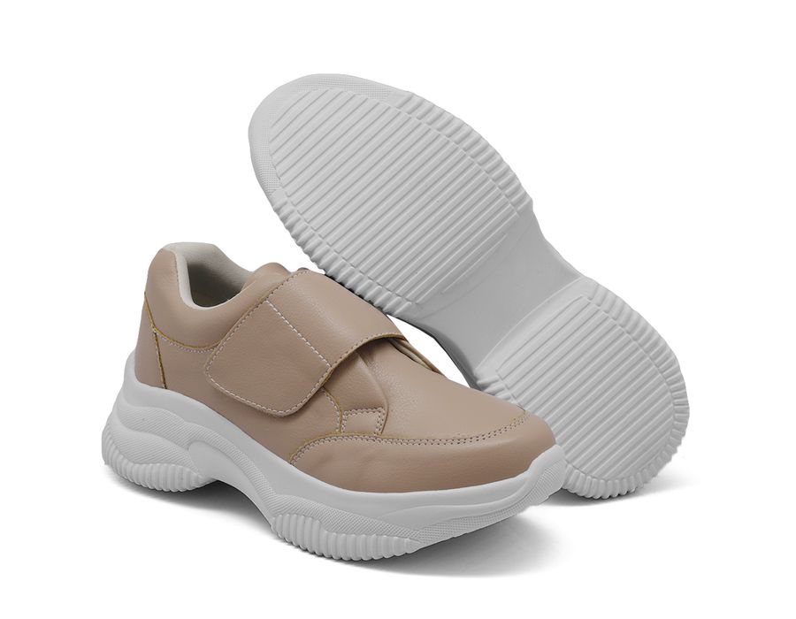 Tênis Chunky Casual Dk shoes Tira Auto Colante Rosê