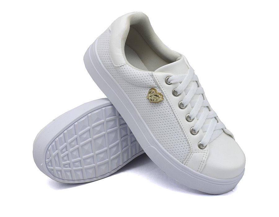 Tênis Siena Perfurado Branco
