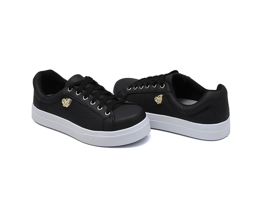 Tênis Siena Perfurado Preto