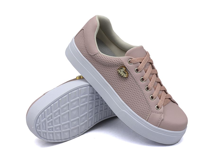 Tênis Siena Perfurado Rosê