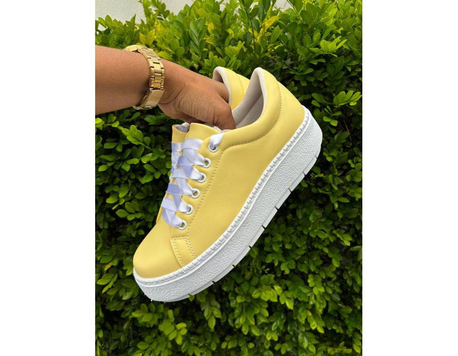 Casual Siena Dk Amarelo Manteiga Platforma 