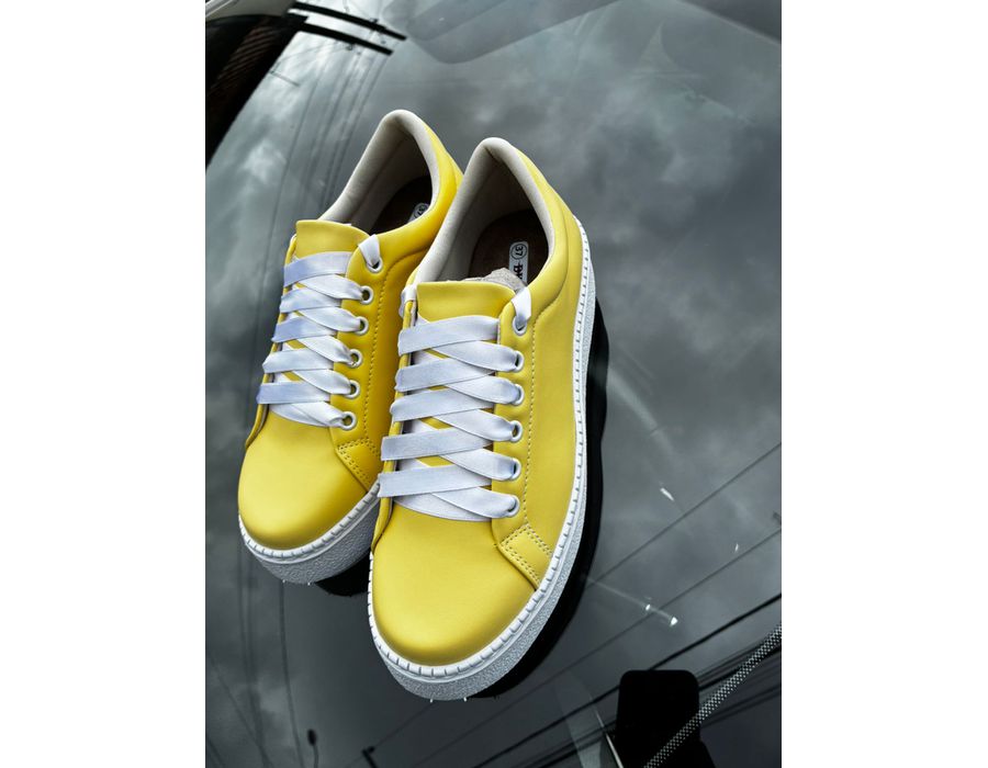 Casual Siena Dk Amarelo Manteiga Platforma 
