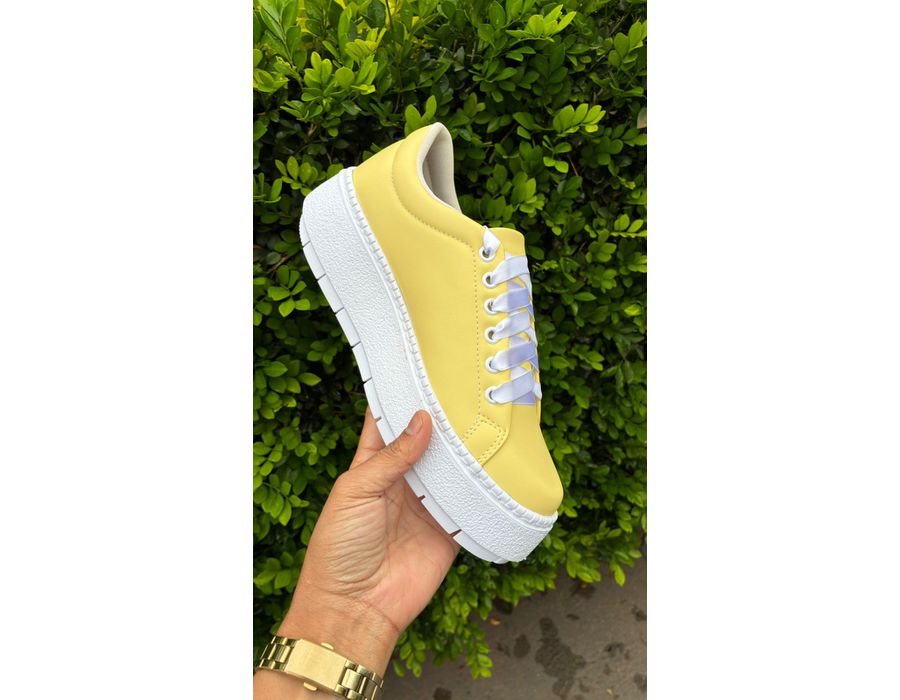 Casual Siena Dk Amarelo Manteiga Platforma 